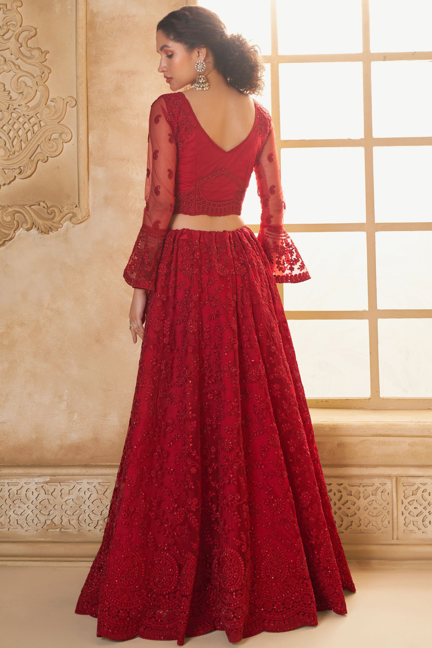 Splendor Net Fabric Lehenga Choli