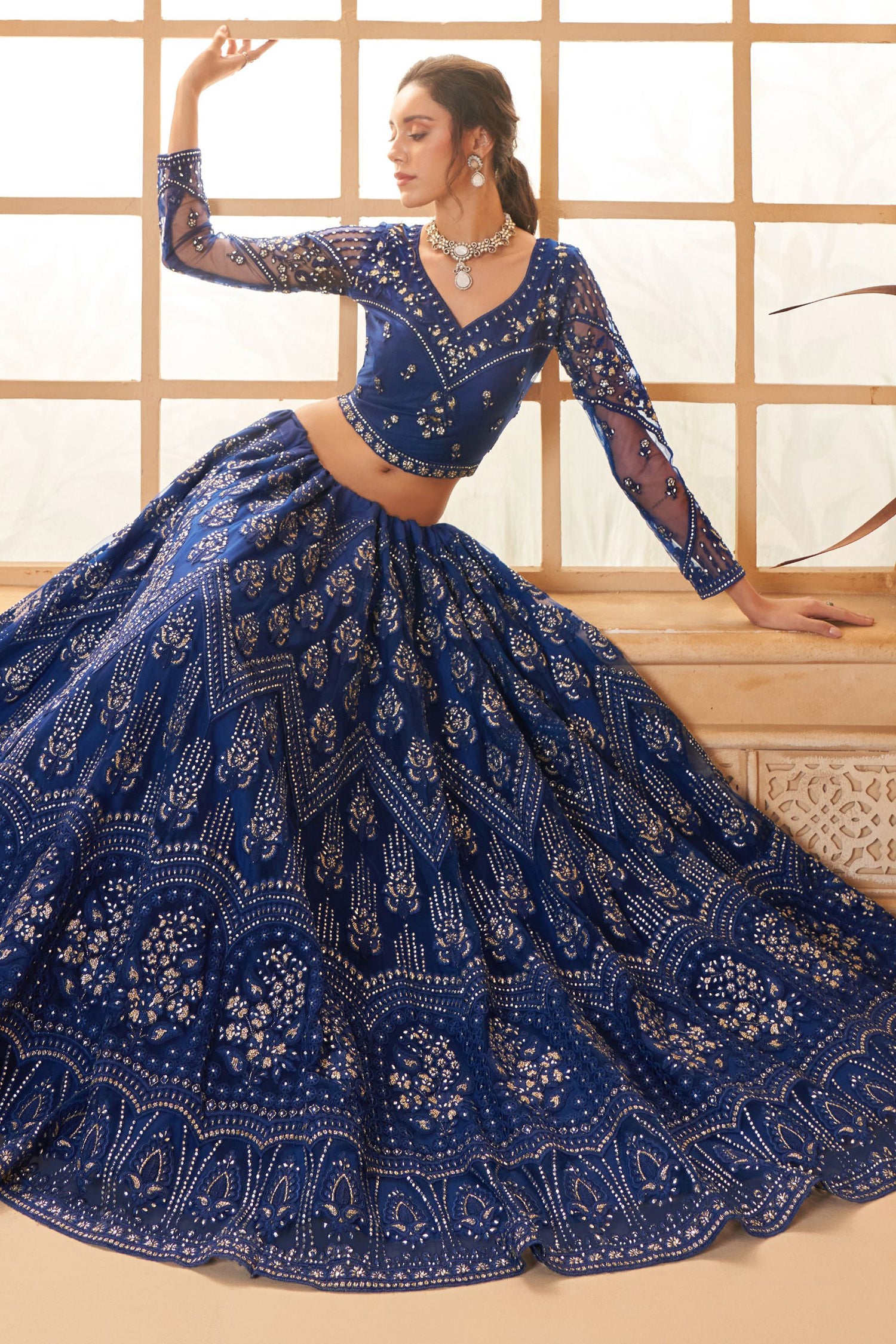 Blue Elegance Designer Lehenga Choli