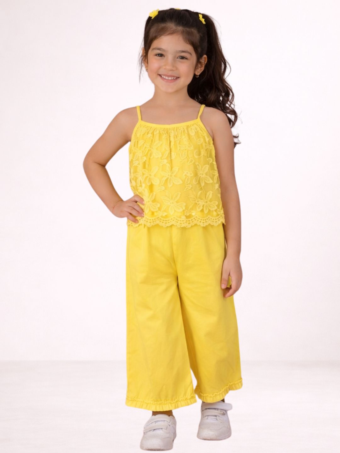 Girls Trendy Cotton Sleeveless Jumpsuit