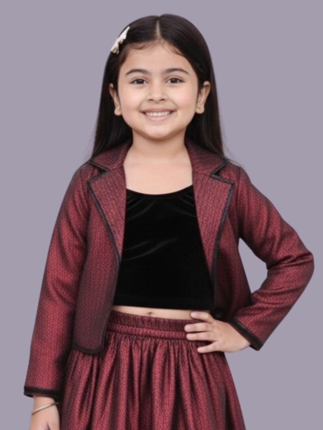 Kids Stylish Jacquard Full Sleeve Jacket