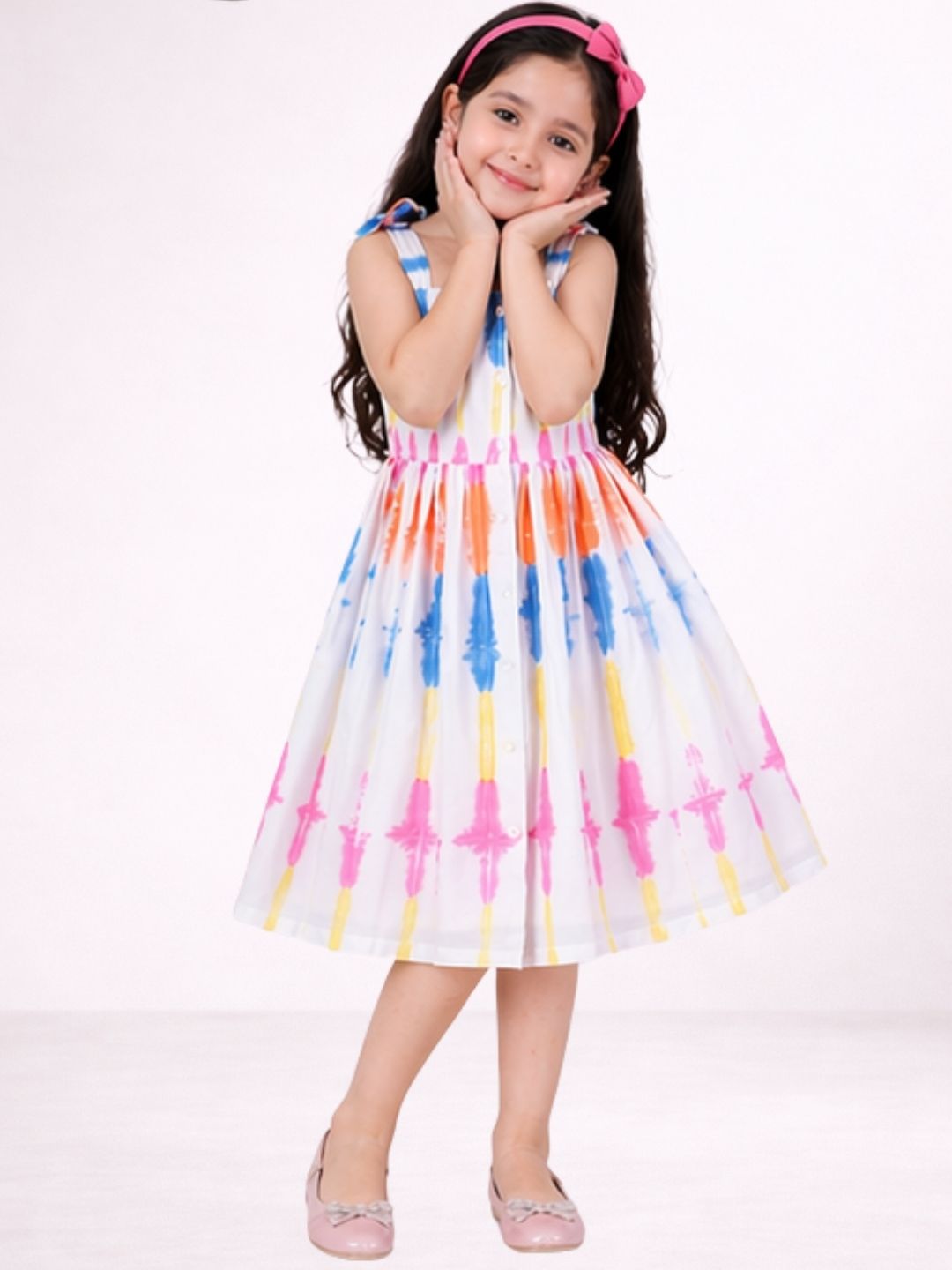 Girls Premium Cotton Sleeveless Party Dress