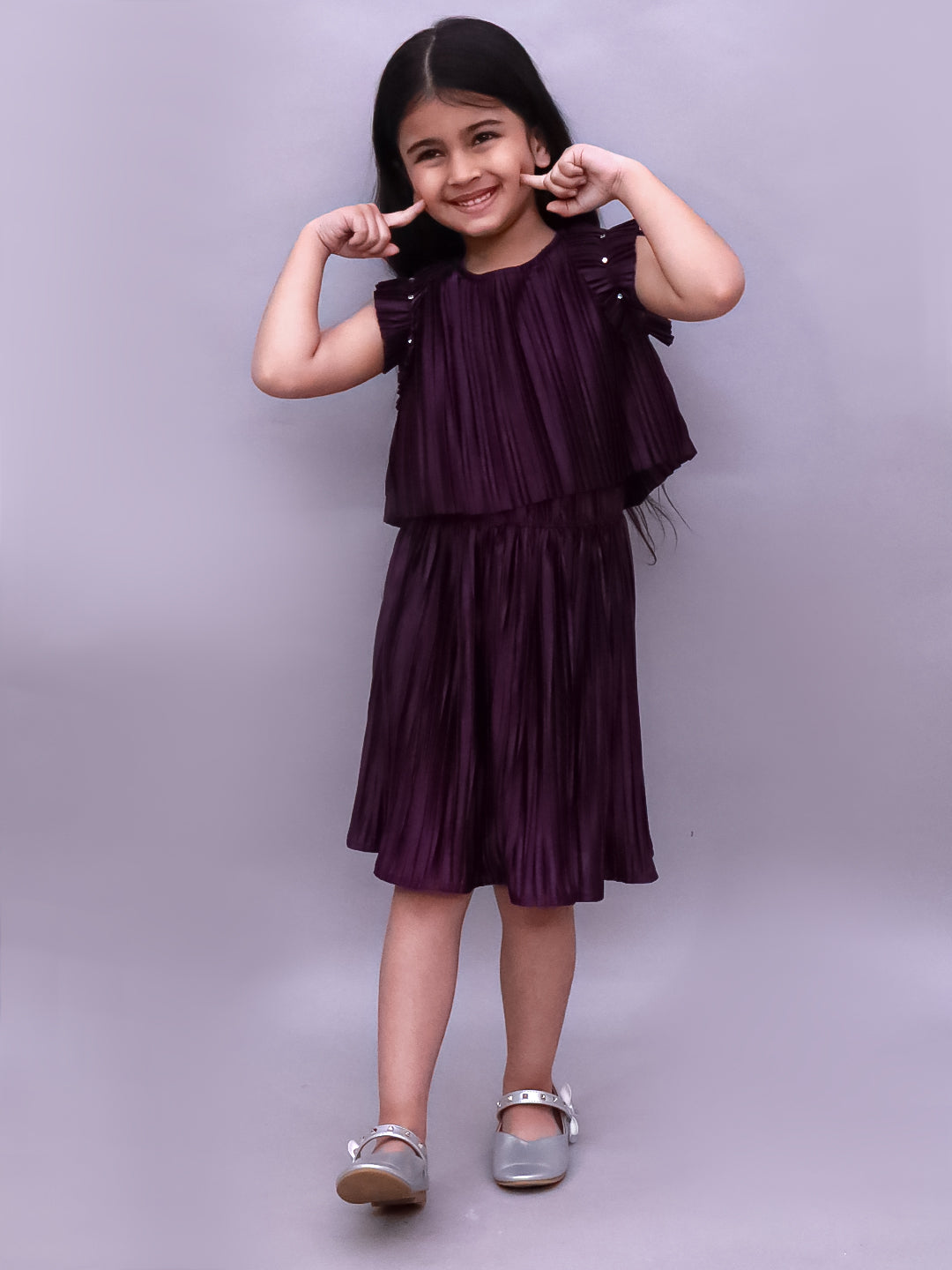 Girls Designer Poly Knit Top Skirt Co-Ord Set