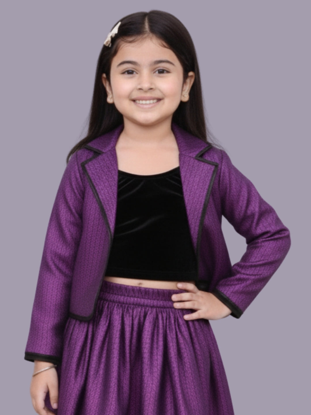 Kids Trendy Full Sleeve Jacquard Jacket