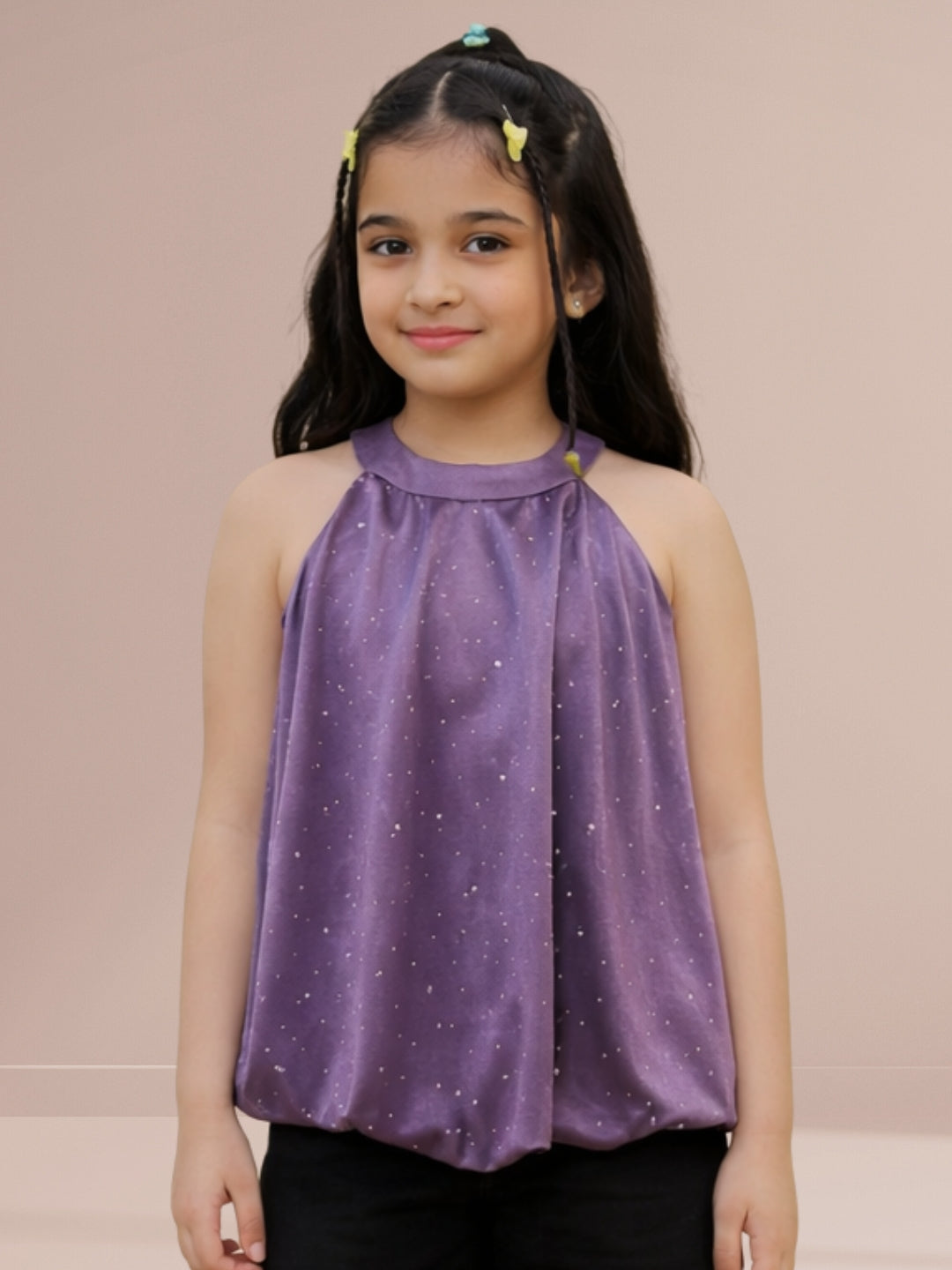 Kids Fashionable Balloon Style Knit Top