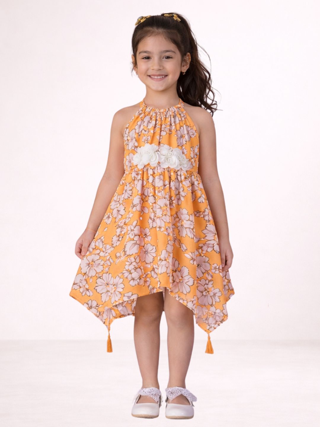 Kids Designer Georgette Printed Party Dress