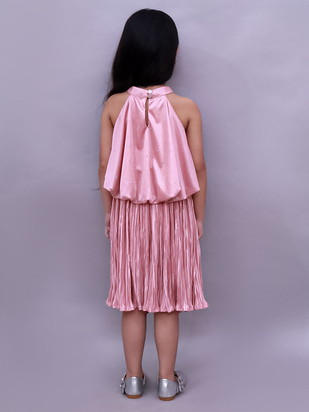 Kids Trendy Sleeveless Balloon Top Skirt Co-Ord