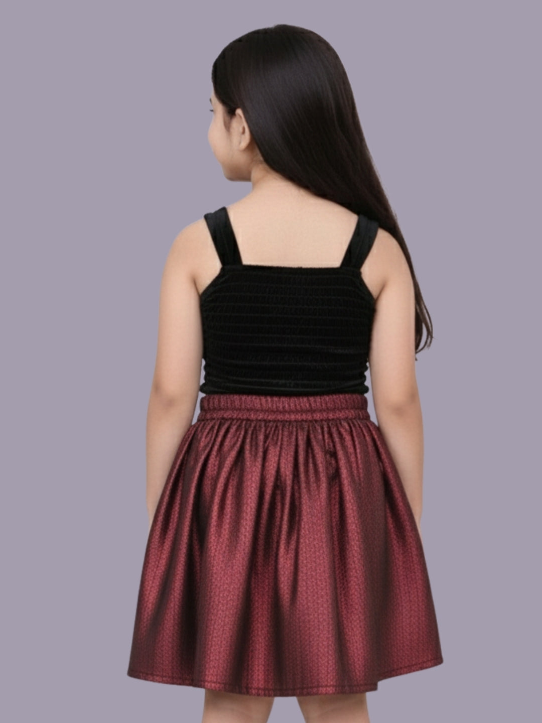 Kids Trendy Velvet Sleeveless Top
