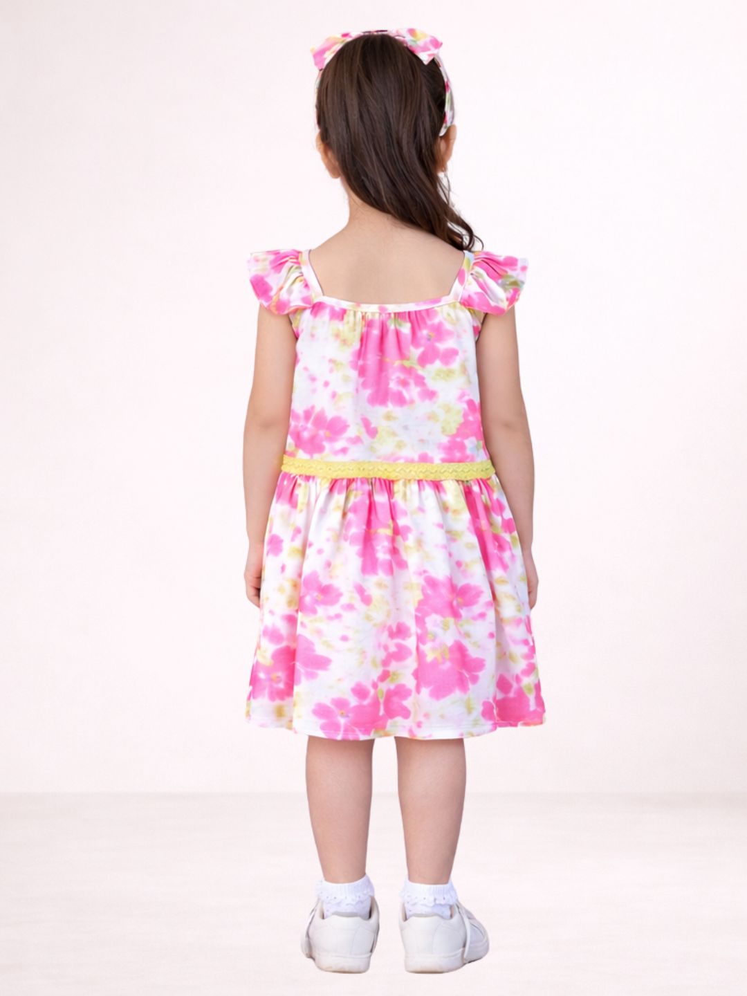Girls Stylish Georgette Sleeveless Print Dress