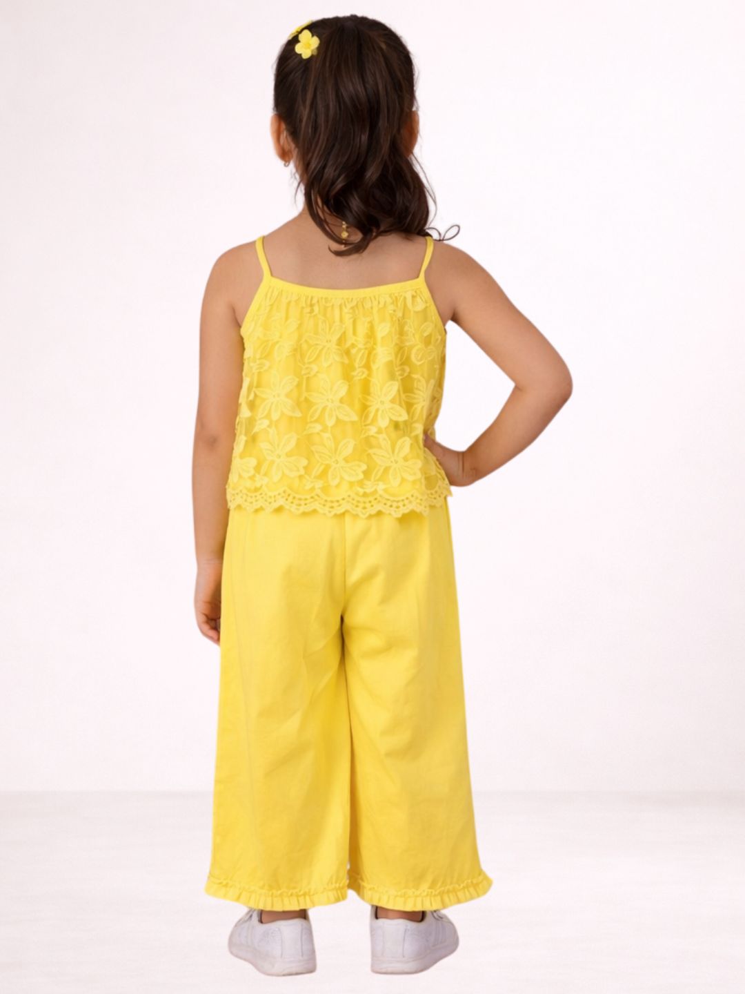 Girls Trendy Cotton Sleeveless Jumpsuit