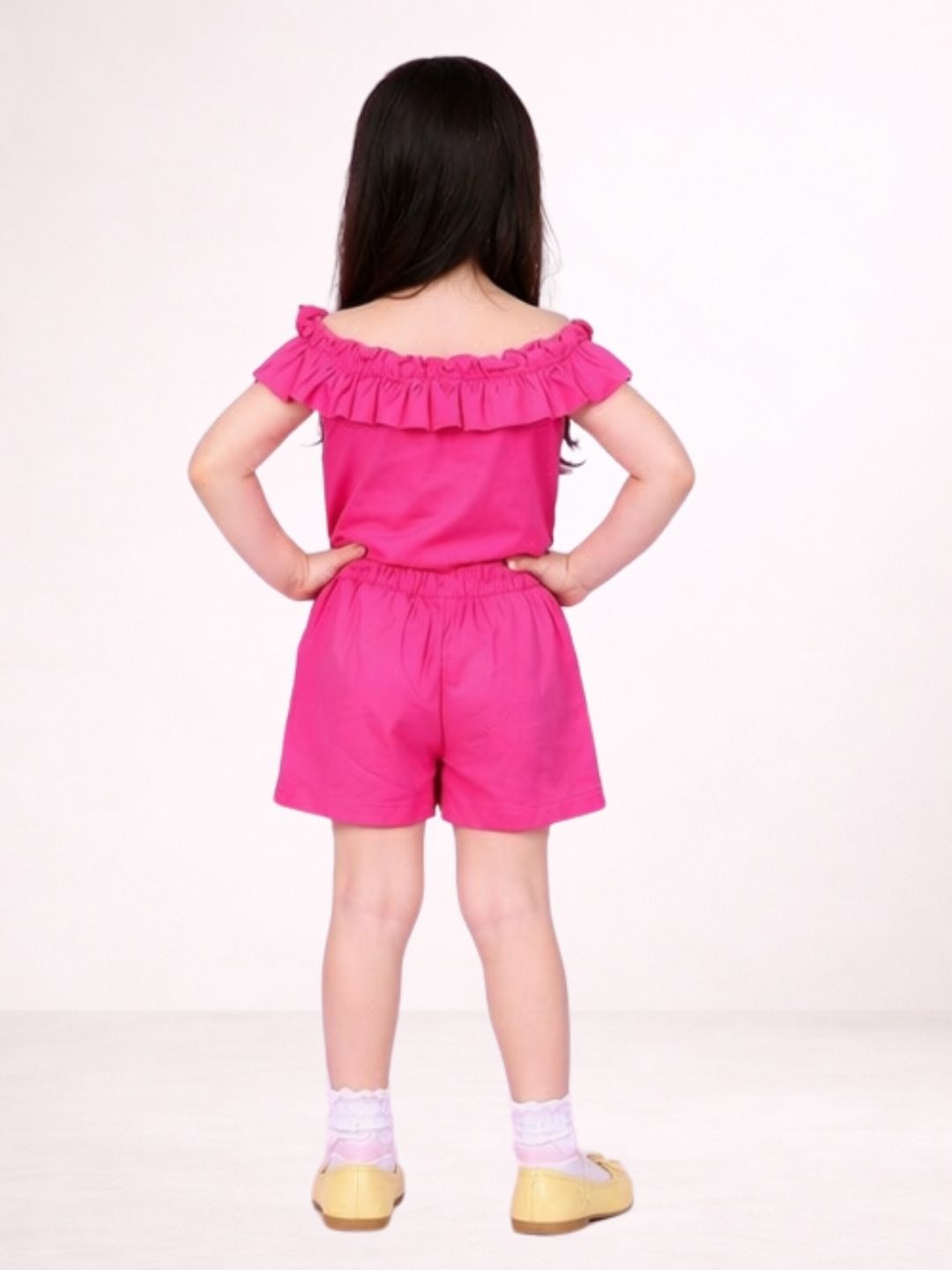 Girls Designer Cotton Top With Casual Shorts