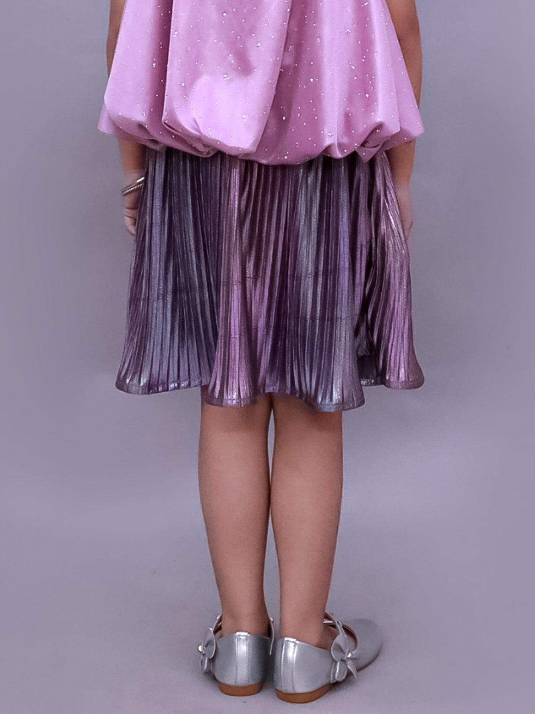 Poly Knit Pleated Skirt For Girls