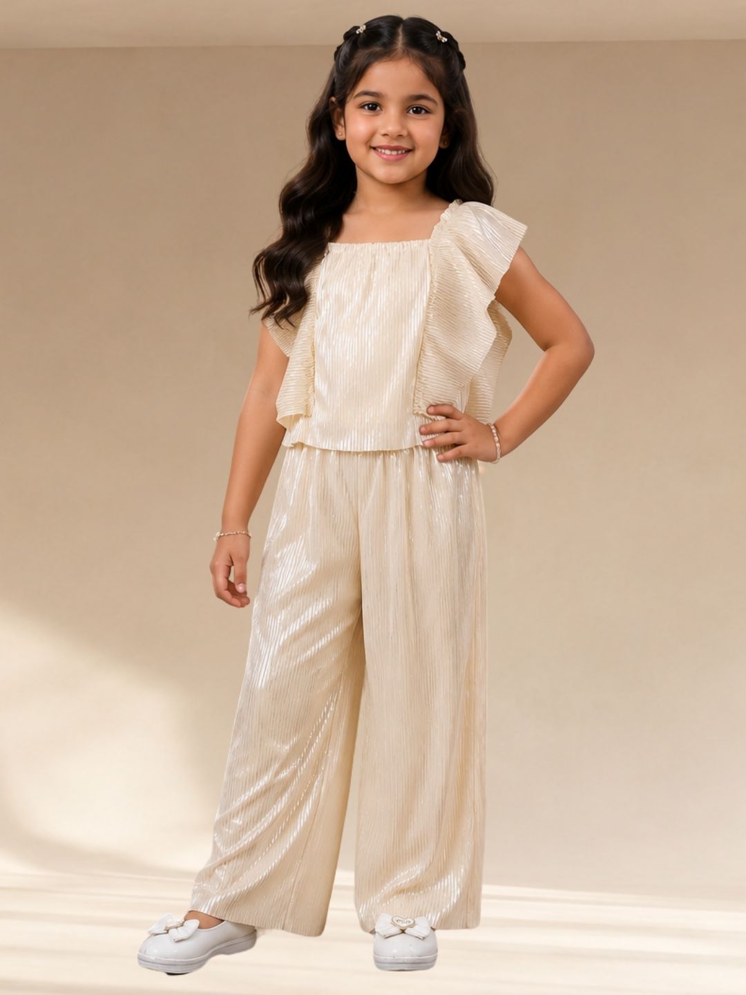 Designer Girls Party Wear Top And Pant Set
