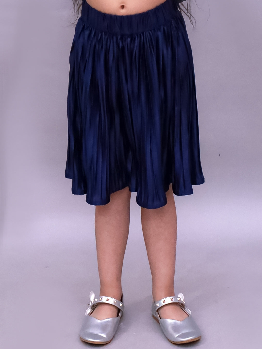 Girls Designer Poly Knit Pleated Skirt