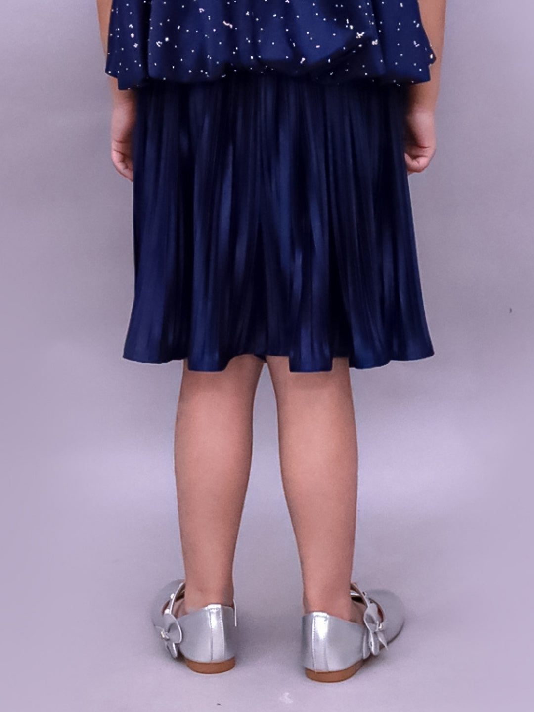 Girls Designer Poly Knit Pleated Skirt