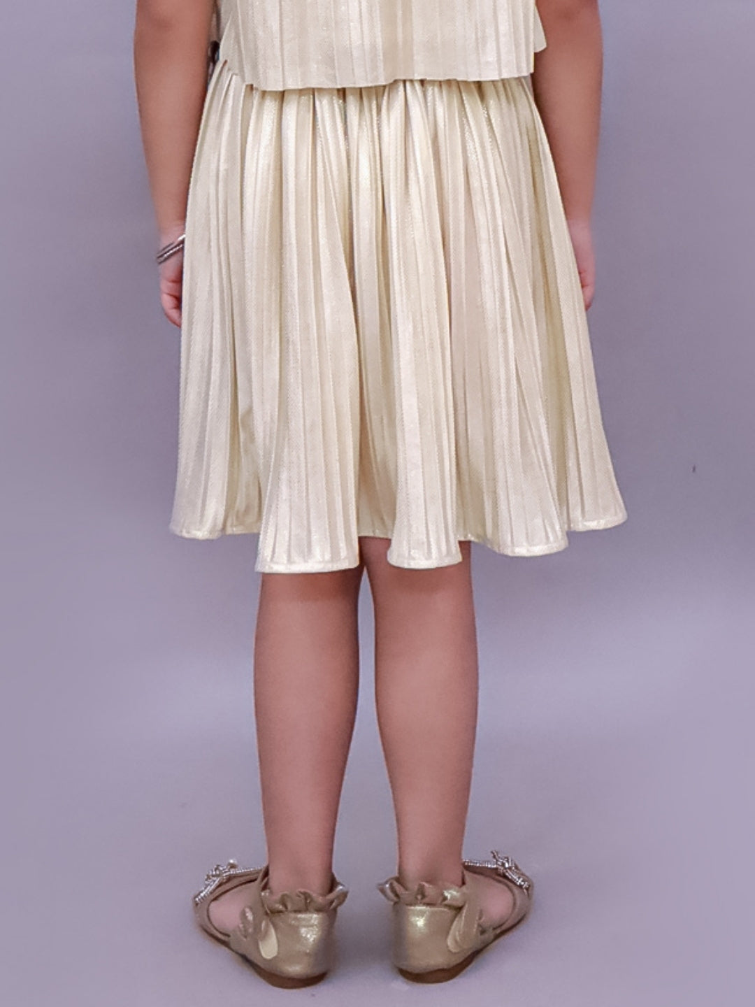 Girls Stylish Pleated Knit Skirt